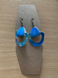Vinyl Drop Earrings - Semi Circle