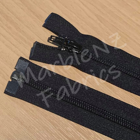 Size 5 - Black (Nylon Coil) Open ended Zipper